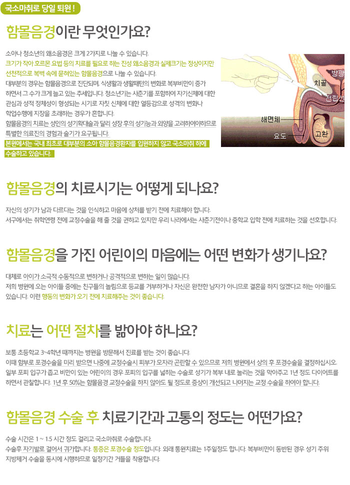 함몰음경 이미지